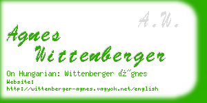 agnes wittenberger business card